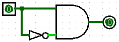 Leading edge detector circuit: produces a brief pulse only when the clock signal transitions from low to high